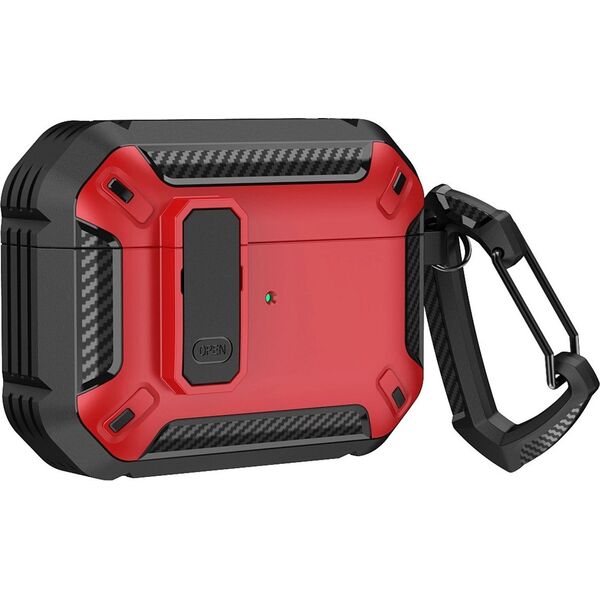 Armour Airpods Case with hook - AirPods 4 red