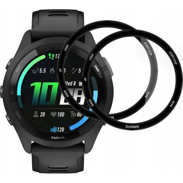 2x Wozinsky Full Glue Garmin Forerunner 265S (42 mm)