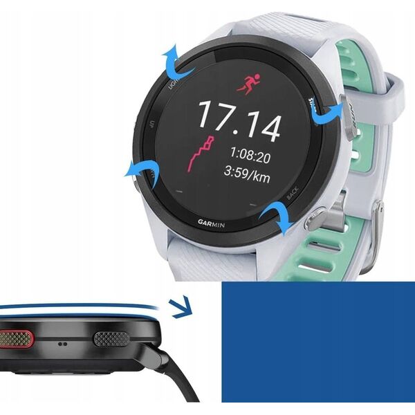 2x Wozinsky Full Glue Garmin Forerunner 265S (42 mm)