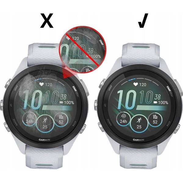 2x Wozinsky Full Glue Garmin Forerunner 265S (42 mm)