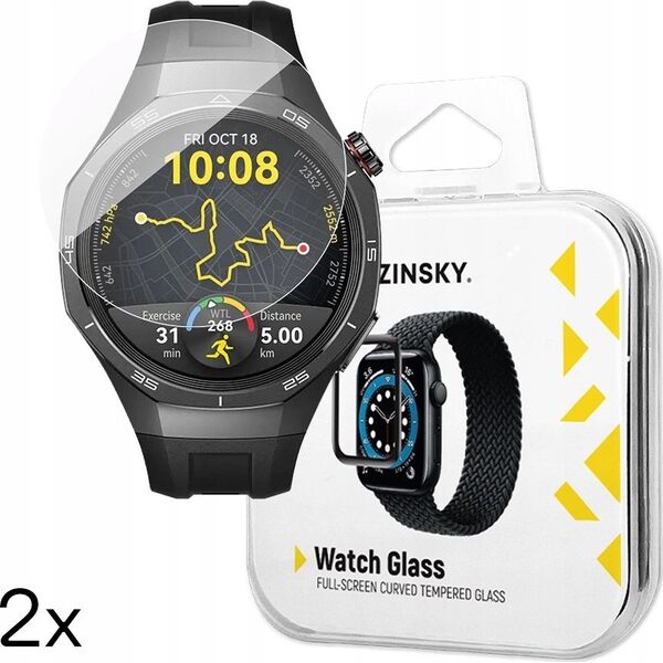 2x Wozinsky Full Glue Huawei Watch GT 5 / GT 5 Pro / GT 4 / GT 4 Pro / GT 3 / GT 3 Pro (46 mm)