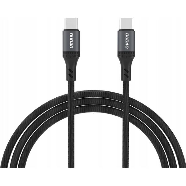 Kabel Dudao L3CC USB-C - USB-C 60W 2m w oplocie - czarny