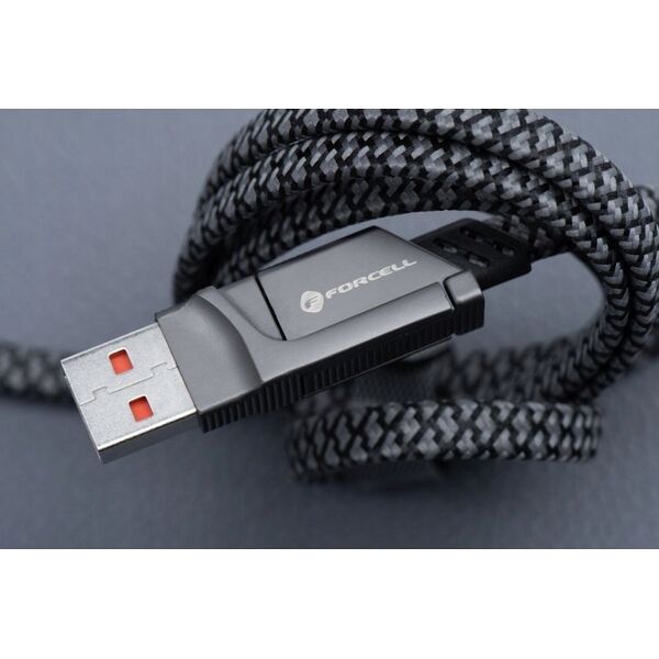 Καλώδιο ForCell FORCELL F-ENERGY C241 4 σε 1 Τύπος C / USB A έως Τύπος C / Lightning QC PD 3A 60W 1 m χρώμιο 14393248 5903400000000