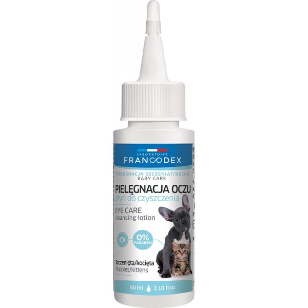 Francodex PL Płyn do czyszczenia oczu dla kociąt i szczeniaków 60 ml
