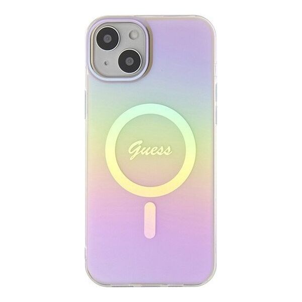 Guess Guess GUHMP15MHITSP iPhone 15 Plus 6.7" różowy/pink hardcase IML Iridescent MagSafe