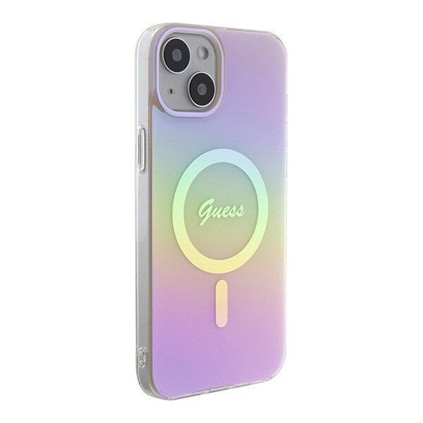 Guess Guess GUHMP15MHITSP iPhone 15 Plus 6.7" różowy/pink hardcase IML Iridescent MagSafe