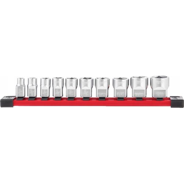 Milwaukee MILWAUKEE ZESTAW NASADEK 10 szt. 3/8" IMPERIALNE