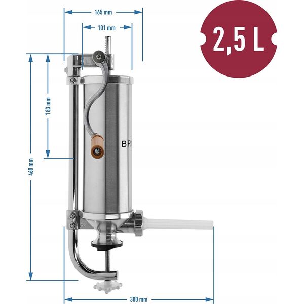 Browin Vertikalus dešrelių gaminimo aparatas, 2,5 kg talpos