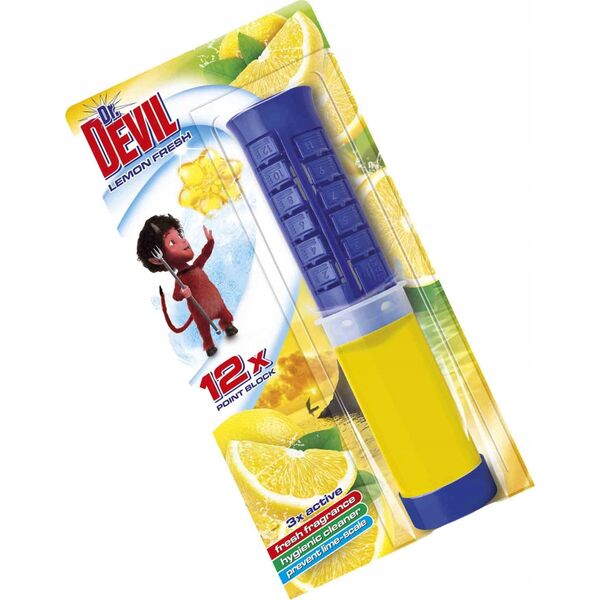 Dr Devil Dr. Devil - Odświeżacz do WC w formie krążków żelowych - Lemon