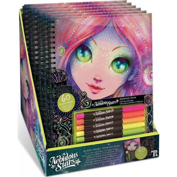 Nebulous Stars NEBULOUS STARS colouring book Black Pages, 11111