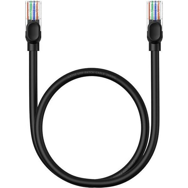 Baseus Kabel sieciowy Baseus Ethernet CAT5, 0,5m (czarny)