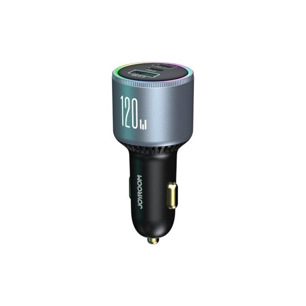 Ładowarka Joyroom Ładowarka samochodowa Joyroom JR-CCN07 120W 2xUSB-C USB-A + kabel USB-C 100W - ciemnoszara