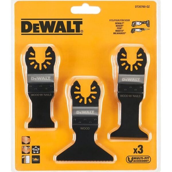 Dewalt zestaw 3 szt brzeszczoty multitool
