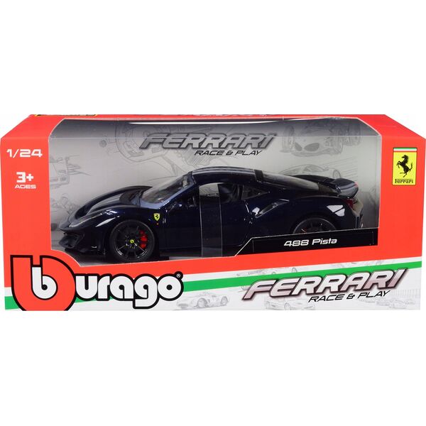 Bburago BBU 1:24 Ferrari 488 Pista BlueWithSilverStr.26026