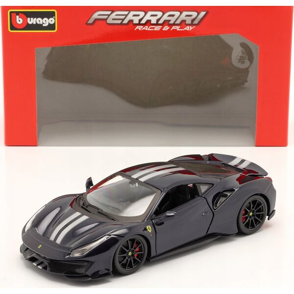 Bburago BBU 1:24 Ferrari 488 Pista BlueWithSilverStr.26026