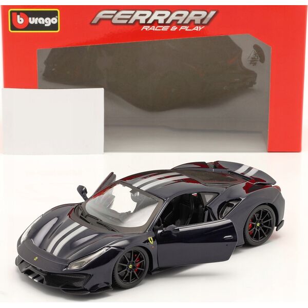Bburago BBU 1:24 Ferrari 488 Pista BlueWithSilverStr.26026