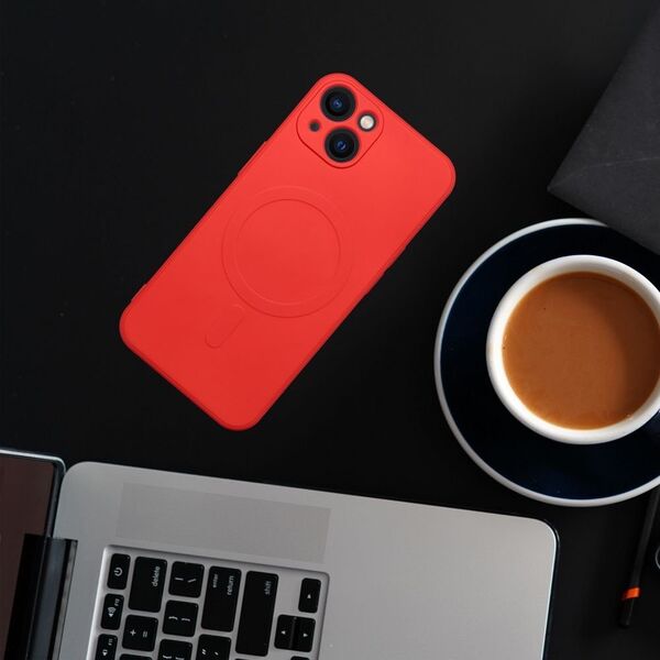OEM Futerał SILICONE MAG COVER kompatybilny z MagSafe do IPHONE 13 Pro czerwony