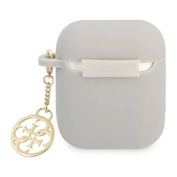 Guess Etui ochronne Silicone Charm 4G Collection do AirPods szare