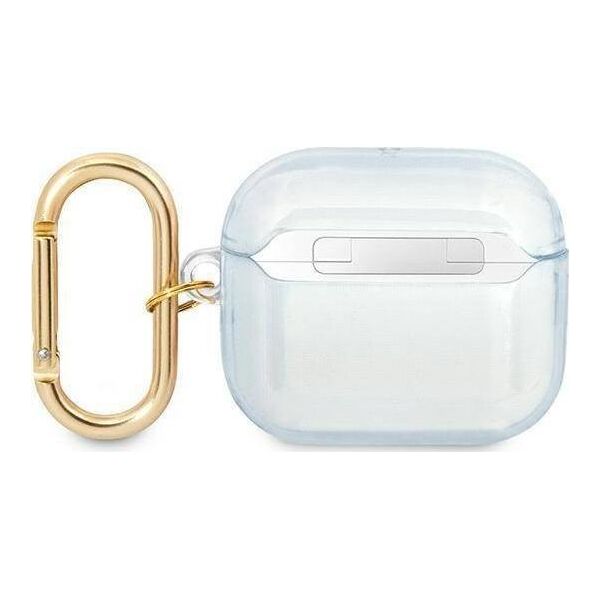 Guess Etui ochronne Strap Collection do AirPods 3 niebieskie
