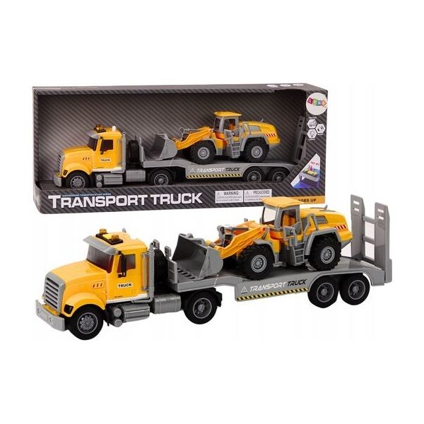 LeanToys Ciężarówka laweta z koparką św/dźw 18718 18261