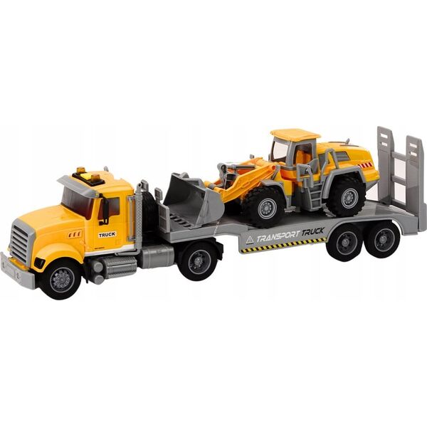 LeanToys Ciężarówka laweta z koparką św/dźw 18718 18261