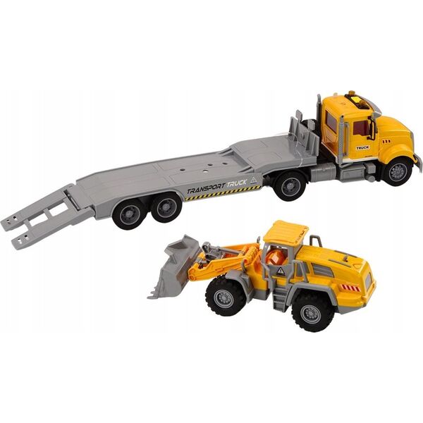 LeanToys Ciężarówka laweta z koparką św/dźw 18718 18261