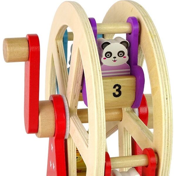 Obrotowy Drewniany Diabelski Młyn Figurki LEAN Toys