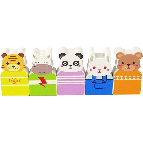 Obrotowy Drewniany Diabelski Młyn Figurki LEAN Toys