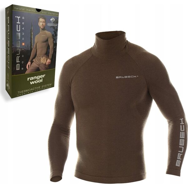 Brubeck LS14200 Bluza męska RANGER WOOL khaki XXL