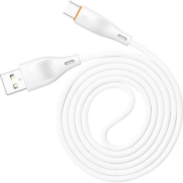 Kabel USB T-Phox USB-A - USB-C 1 m Biały