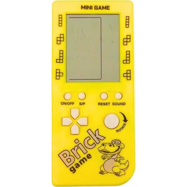 LeanToys Gra Elektroniczna Konsola Tetris Brick Game 23 Poziomy Żółta