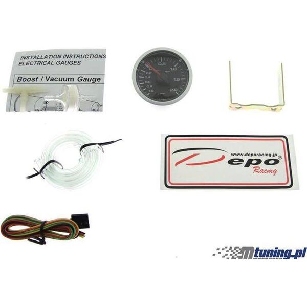DRacing ZEGAR DEPO CSM 52mm - TURBO MECHANICAL -1 do 2 BAR