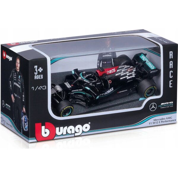 Bburago 1:43 RACE F1 - MERCEDES-AMG F1 W12 E Performance (2021) - Assorteret