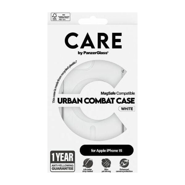 PanzerGlass CARE by PanzerGlass Urban Combat Case iPhone 15 6,1" MagSafe biały/white 1417