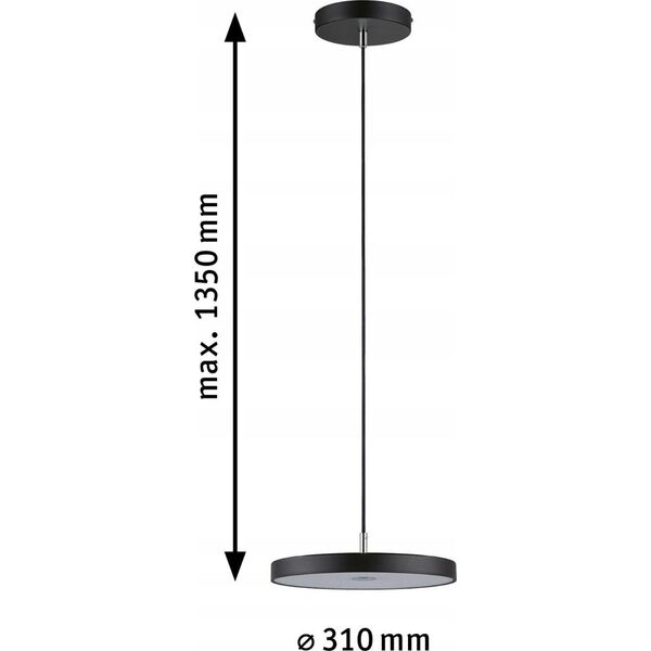 Lampa wisząca Paulmann Lampa wisząca HILDOR LED DIM 22W 310mm 1600lm 2700K 230V czarny matowy/ metal