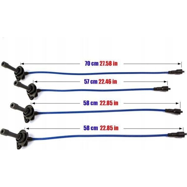 Powertec Przewody zapłonowe PowerTEC SUBARU IMPREZA STI TURBO EJ20 97-00 Niebieskie