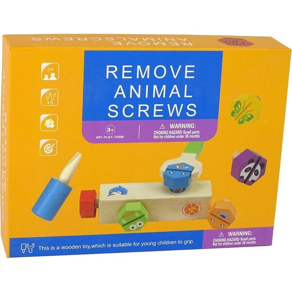 Zestaw Do Majsterkowania Drewno Przykręcanie Śrub Zabawka LEAN Toys