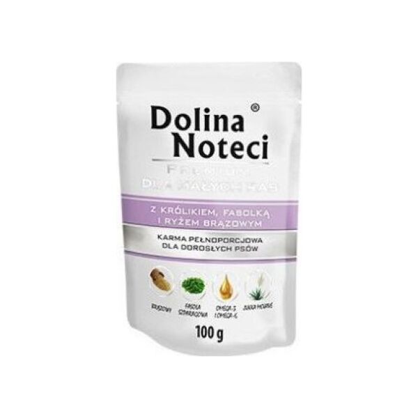 Dolina Noteci Dolina Noteci Premium z Królikiem Fasolką i Ryżem Brązowym Małe Rasy 100 g