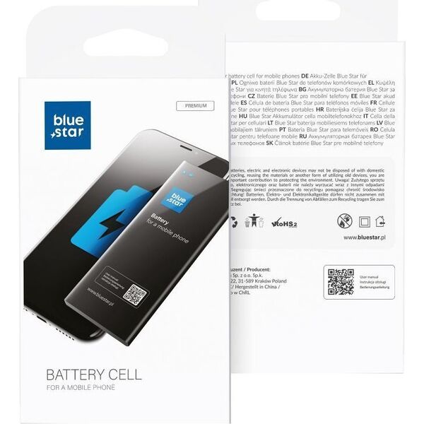 Bateria Blue Star BLUE STAR HQ bateria bez BMS do IPHONE XR 2942 mAh