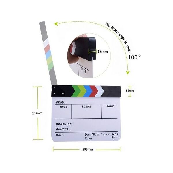 Commlite KLAPS FILMOWY 30x25cm / Biały / na Pisaki - Mazaki