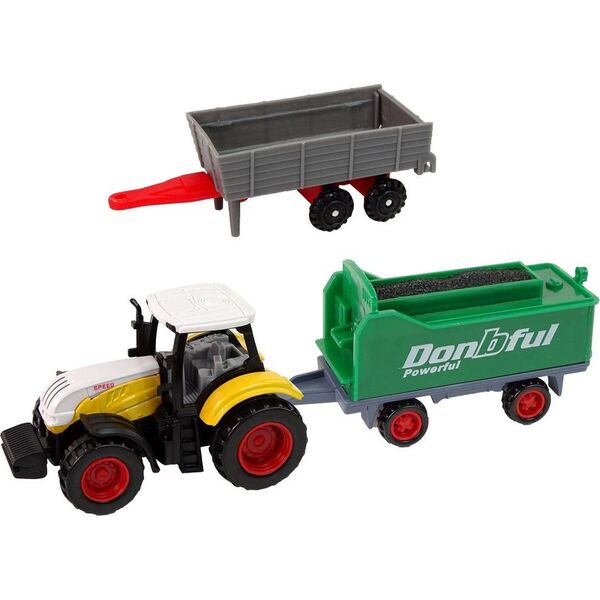 Zestaw Pojazdów Rolniczych Traktor 12 Sztuk Metal LEAN Toys