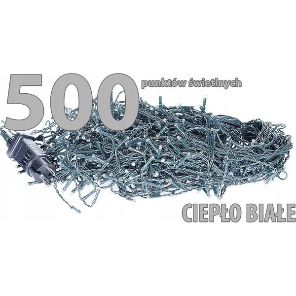 Lampki choinkowe Rum-Lux Lampki choinkowe zew. sople LZS-ECO-LED-500 mix RUM-LUX