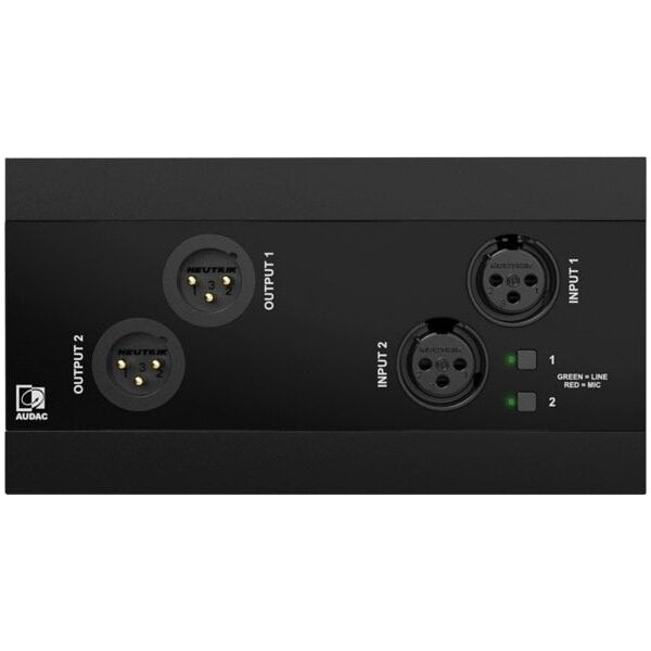 Audac AUDAC NWP222/B Πίνακας εισόδου και εξόδου ήχου δικτύου - 2 x XLR in-and out + BT (4 x 2 CH) μαύρο 13298767 5414795046856