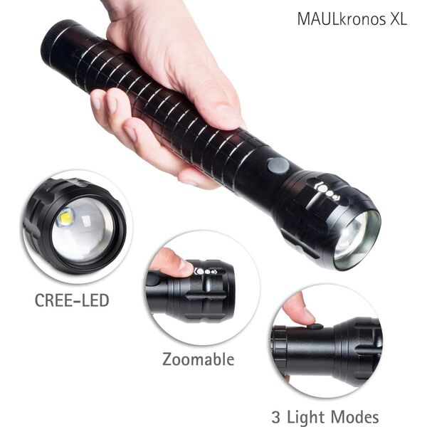 Φακός Maul MAUL LED Taschenlampe Kronos XL 28,7cm 10W, bis zu 295m 13341354 4002390066075