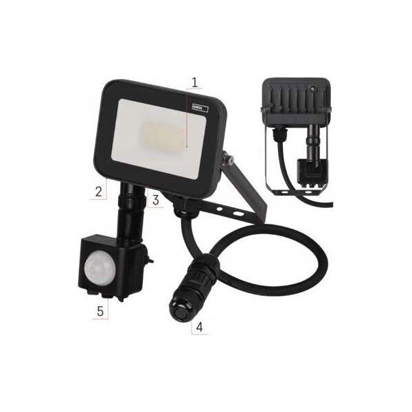 Προβολέας Emos Προβολέας LED Emos Profi PIR ZS2722 20W 2200lm 4000K IP65 Αισθητήρας κίνησης PIR μαύρο 12523207 8592920105825