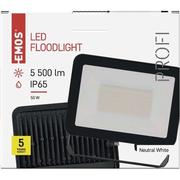 Emos προβολέας LED προβολέας Emos Profi ZS2642 50W 5500lm 4000K IP65 μαύρο 12523211 8592920105726