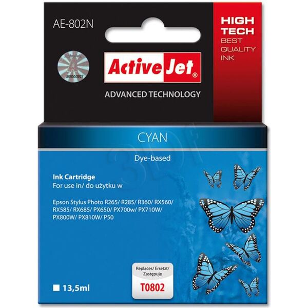Tusz Activejet tusz AE-802N / T0802 (cyan)