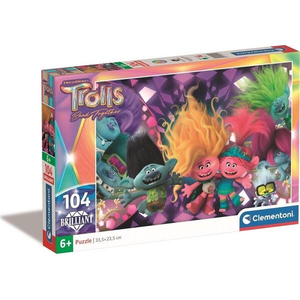Clementoni CLE puzzle 104 Brilliant Trolls 3 20191