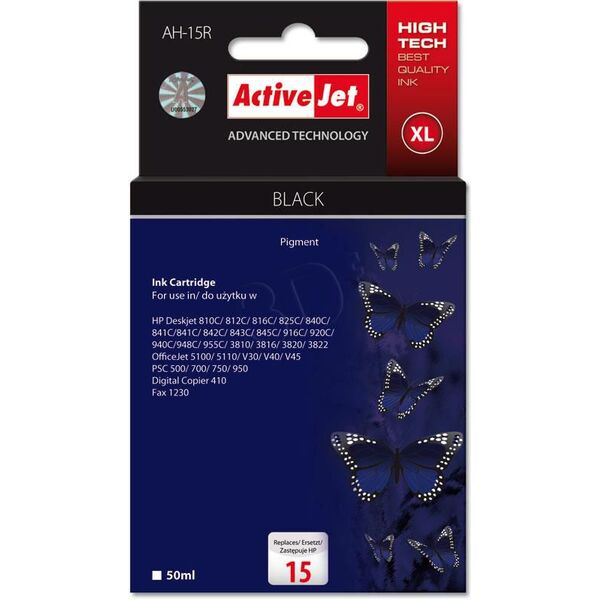 Tusz Activejet tusz AH-15R / C6615N nr 15 (black)