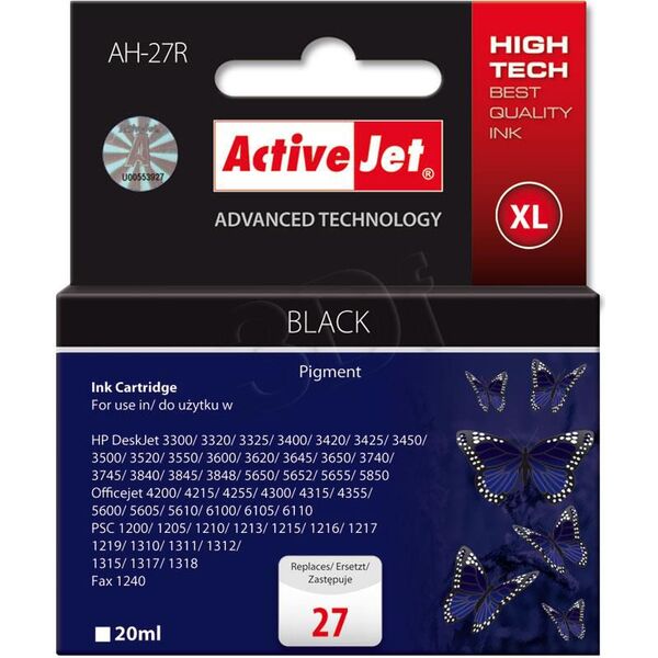 Tusz Activejet tusz AH-27R / C8727A nr 27 (black)